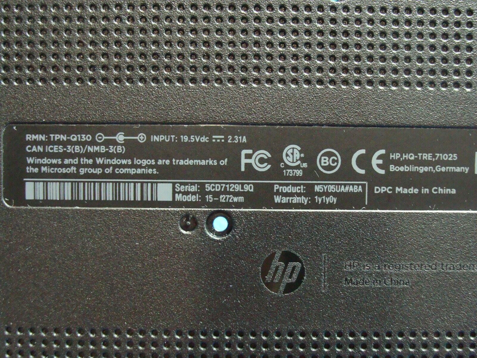 HP 15-f272wm 15.6