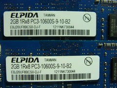 iMac A1311 Elpida 4GB (2x2GB) PC3-10600S SO-DIMM Memory RAM EBJ20UF8BCS0-DJ-F Elpida