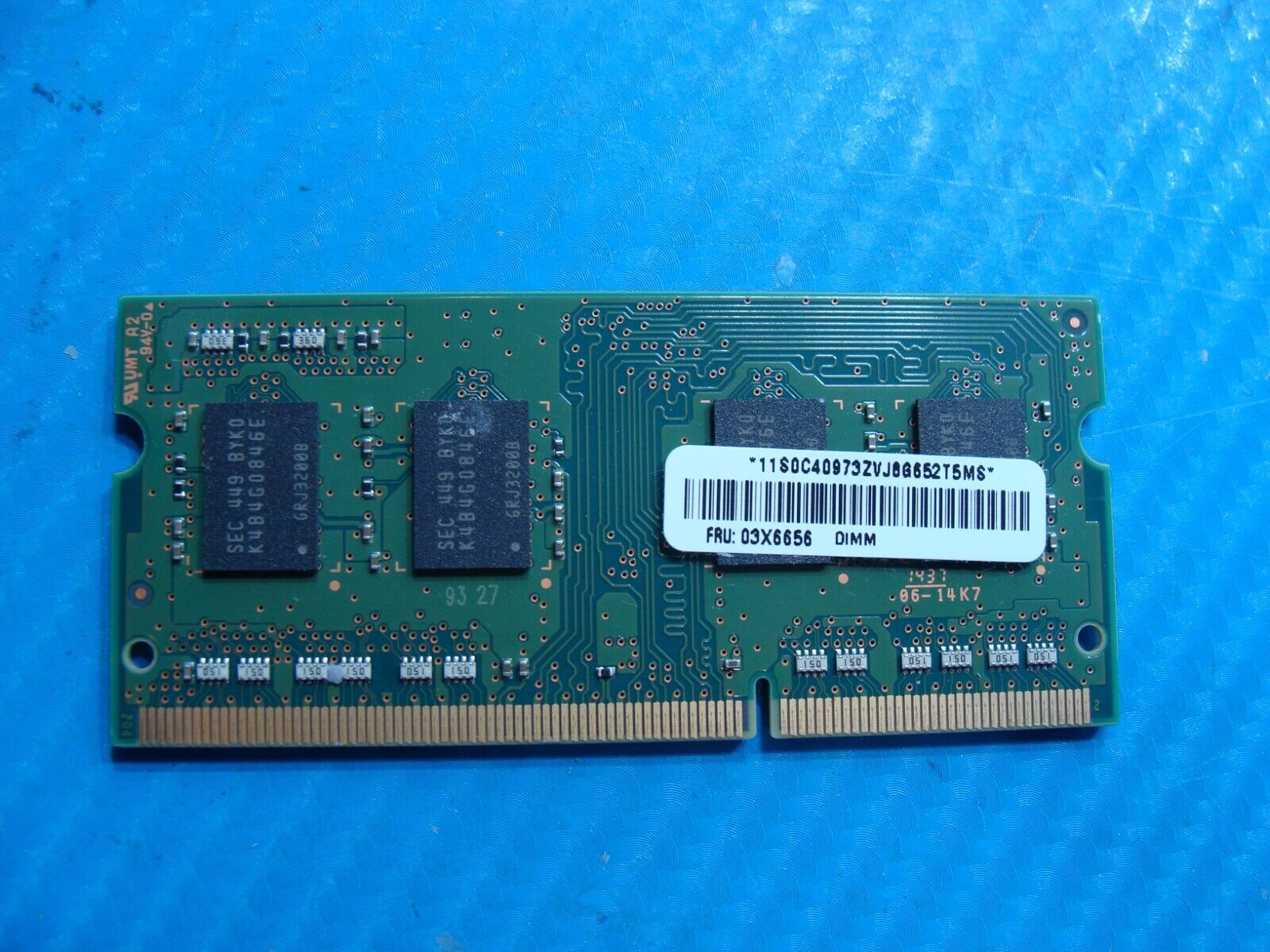 Lenovo T440P Samsung 4GB 1Rx8 PC3L-12800S Memory RAM SO-DIMM M471B5173EB0-YK0