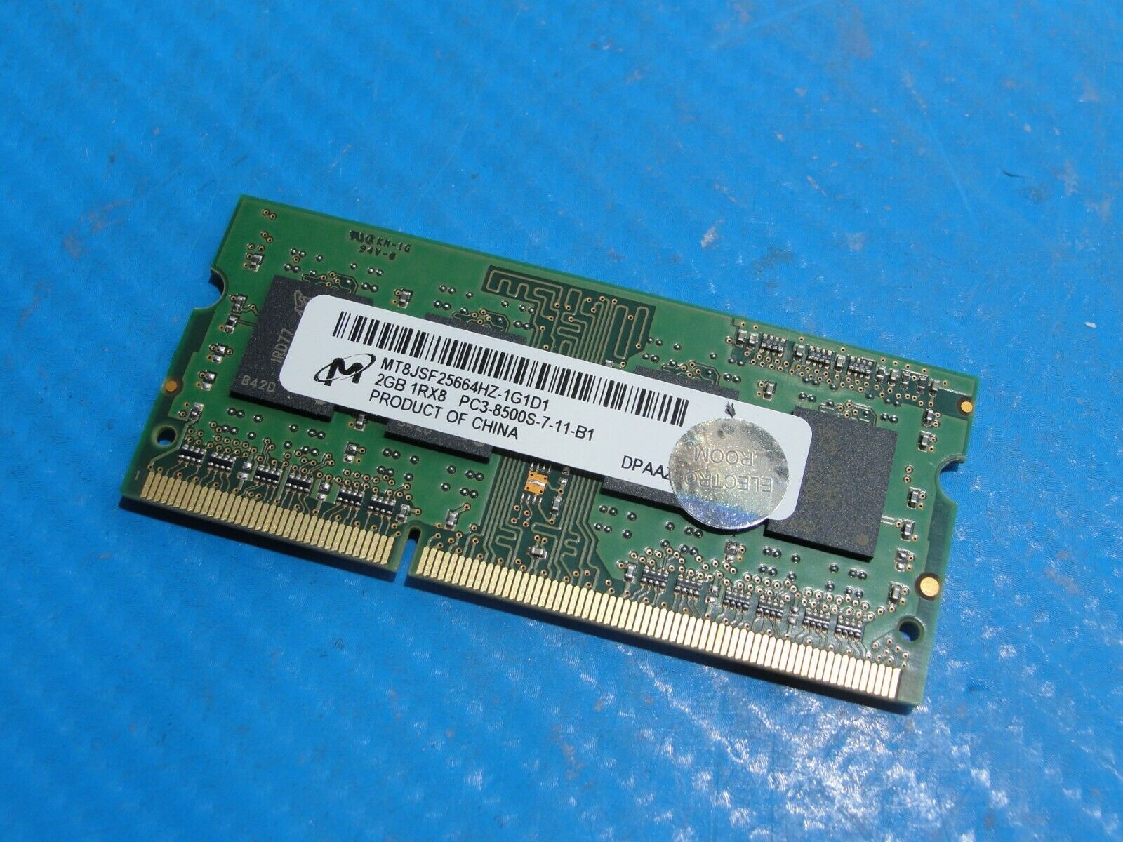 Apple A1286 Laptop Micron 2GB Memory PC3-8500S-7-11-B1 MT8JSF25664HZ-1G1D1 - Laptop Parts - Buy Authentic Computer Parts - Top Seller Ebay