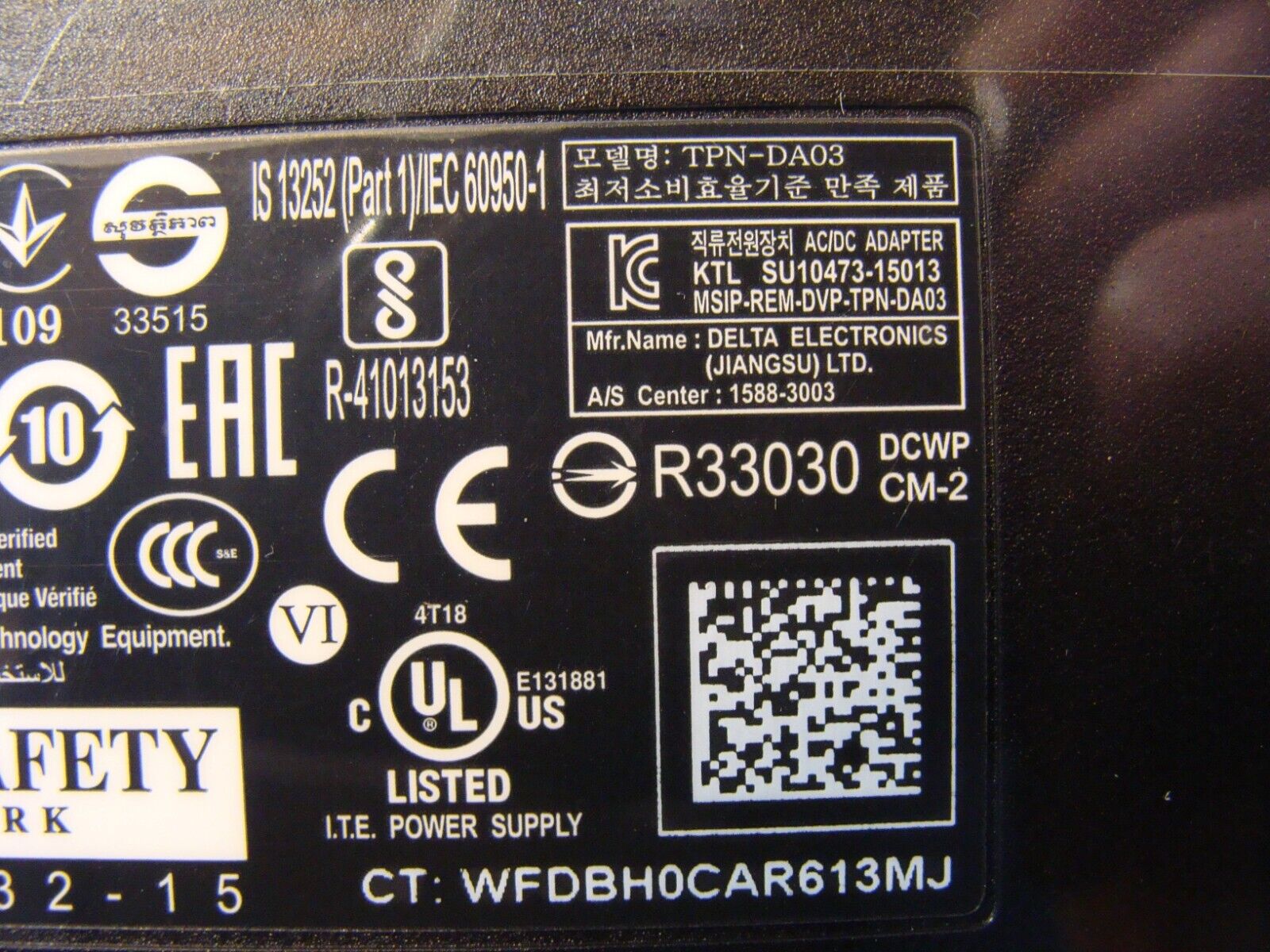 Genuine HP Laptop Charger AC Power Adapter 150W 19.5V 7.7A TPN-DA03 775626-003