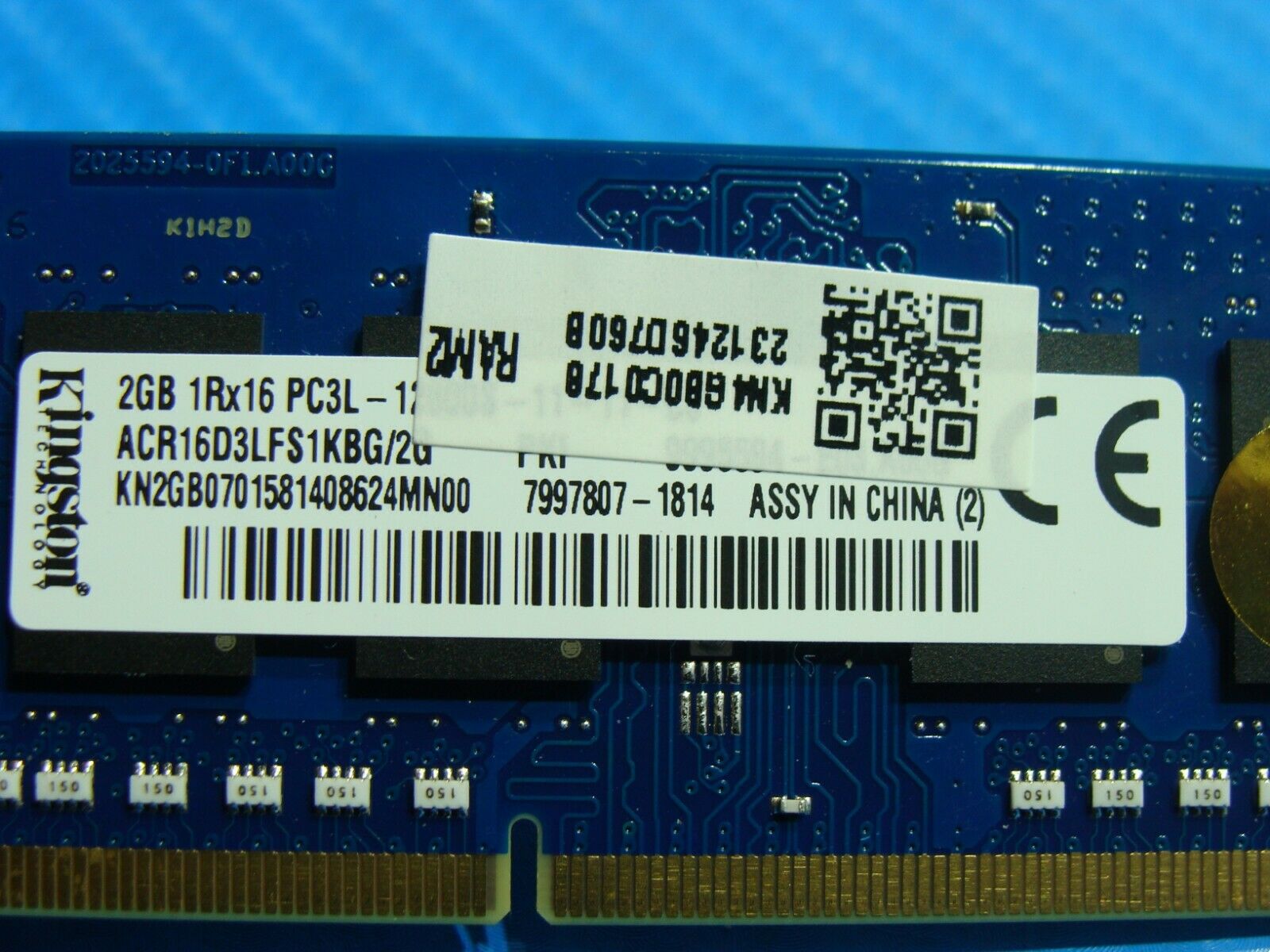 Acer E5-576-392H SO-DIMM Kingston 2GB Memory RAM PC3L-12800S ACR16D3LFS1KBG/2G Kingston