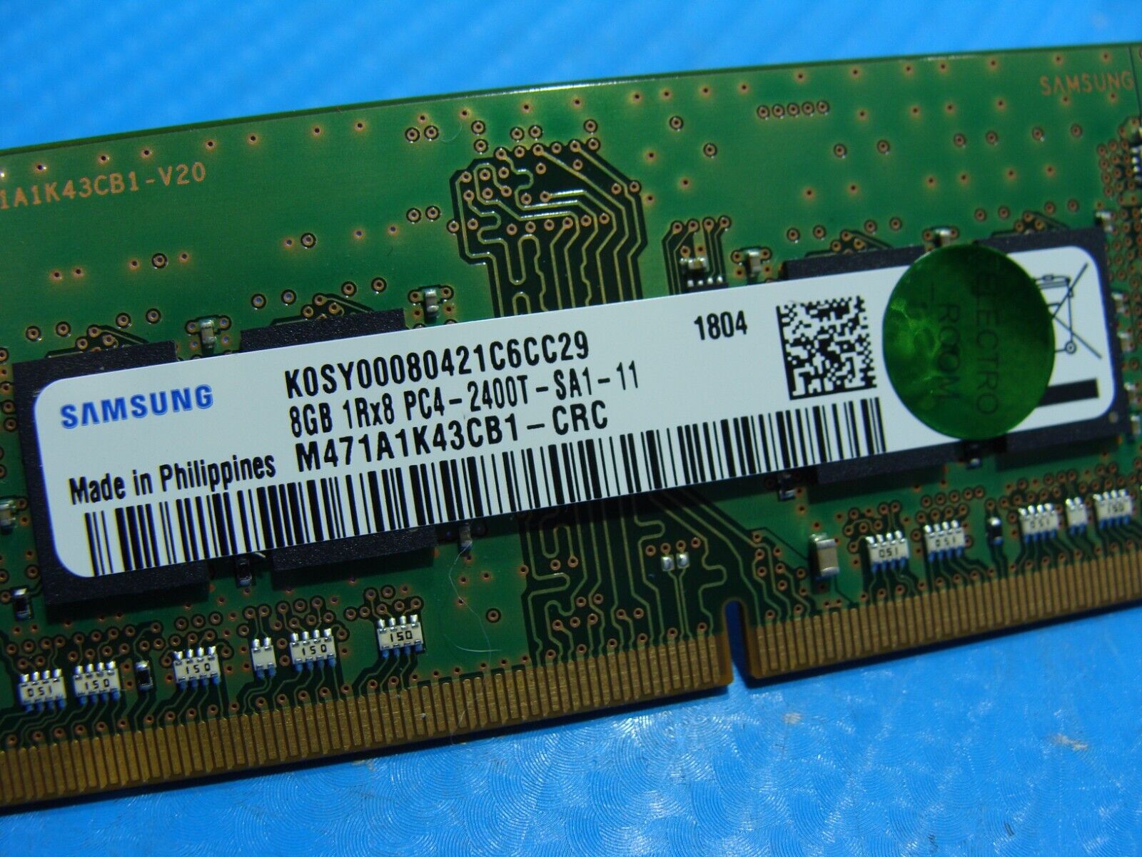 HP 17-bs018cl Samsung 8GB 1Rx8 PC4-2400T Memory RAM SO-DIMM M471A1K43CB1-CRC