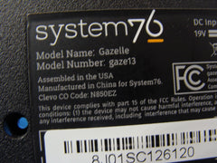 System76 Gaze13 15.6" Bottom Case Base Cover 6-39-N8503-015