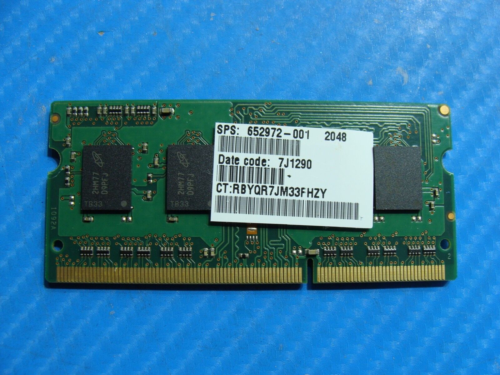 HP m6-1105dx  So-Dimm Micron 2GB 1Rx8 Memory PC3L-12800S MT8KTF25664HZ-1G6M1