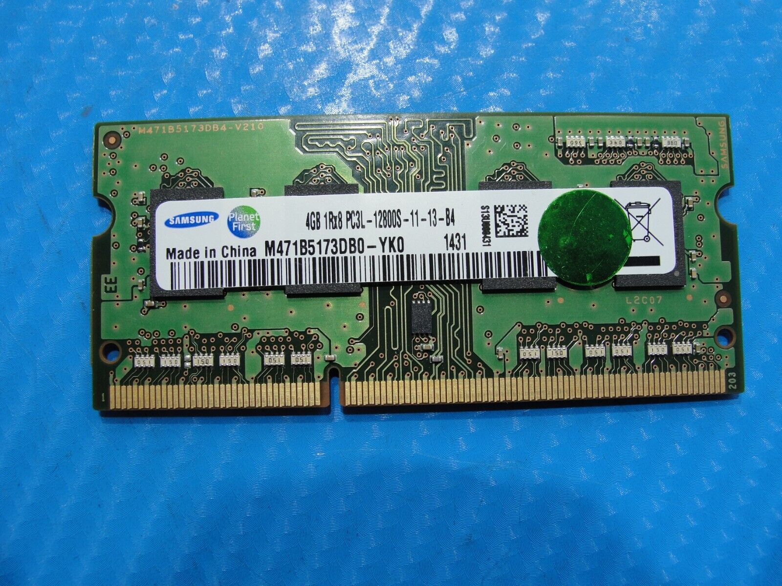 HP 15-f010wm So-Dimm Samsung 4GB 1Rx8 Memory Ram PC3L-12800S M471B5173DB0-YK0