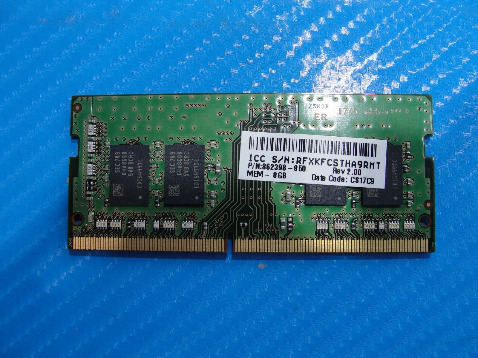 HP 14u G4 Samsung 8Gb 1Rx8 Memory Ram So-Dimm PC4-2400T M471A1K43BB1-CRC