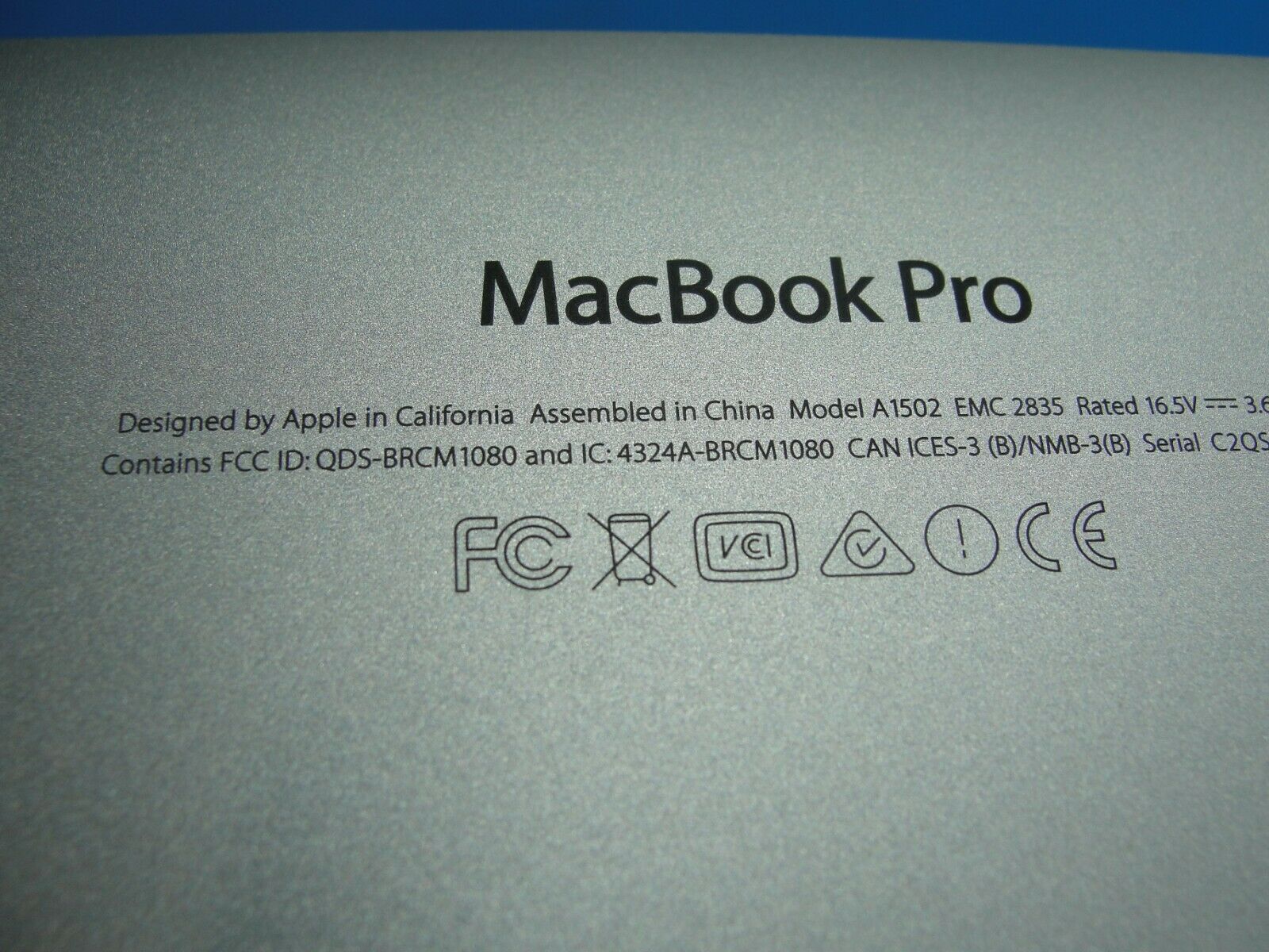 MacBook Pro A1502 MF841LL/A Early 2015 13