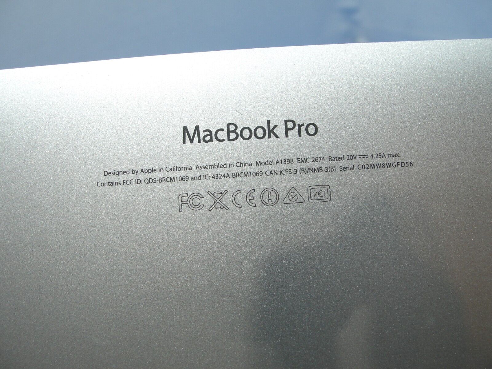 MacBook Pro A1398 15