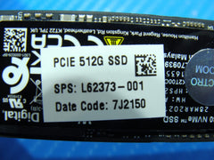 HP 15.6" 15t-dw300 Western Digital sn730 NVMe M.2 512GB SSD Drive l62373-001 