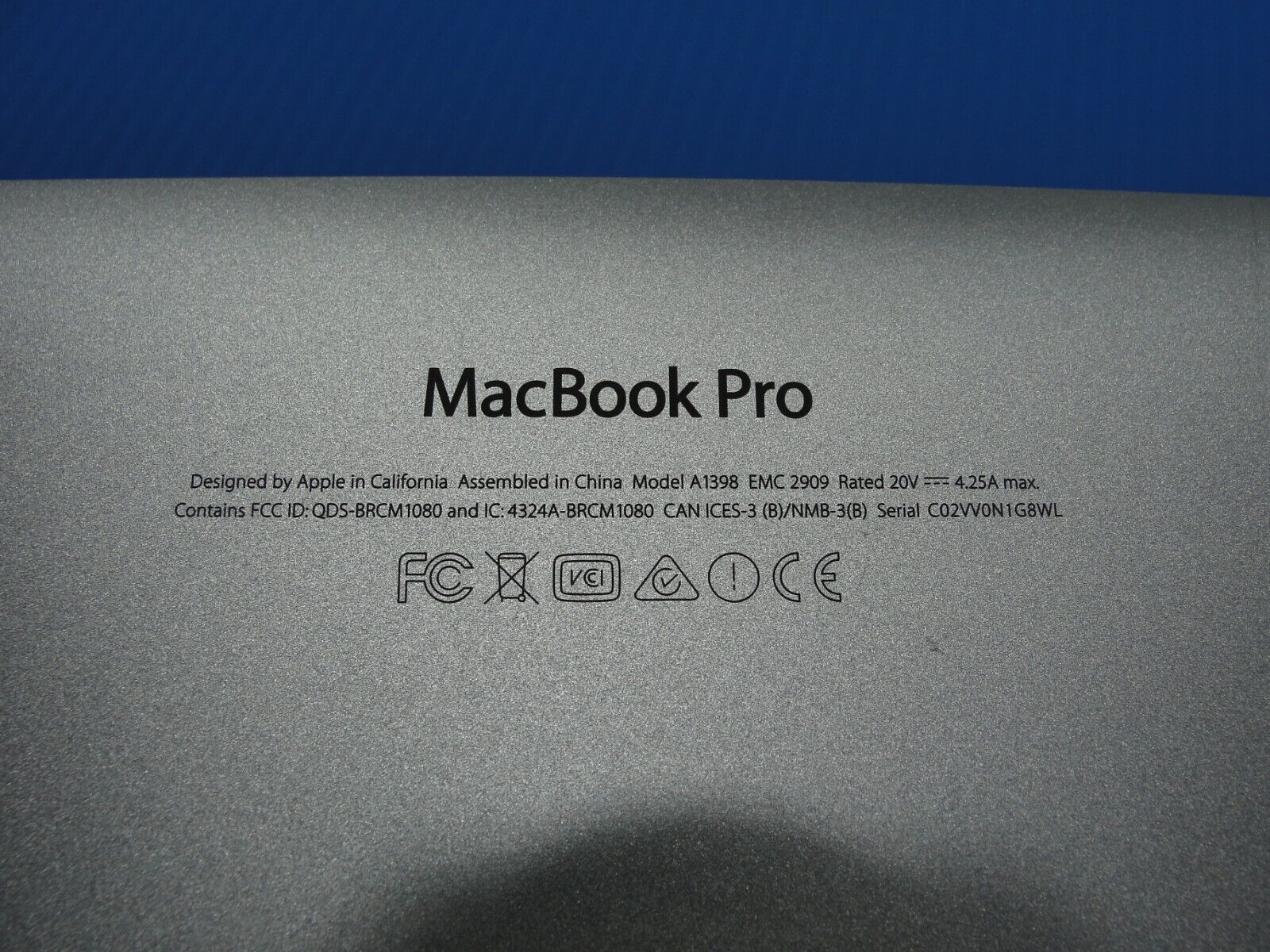 MacBook Pro A1398 15