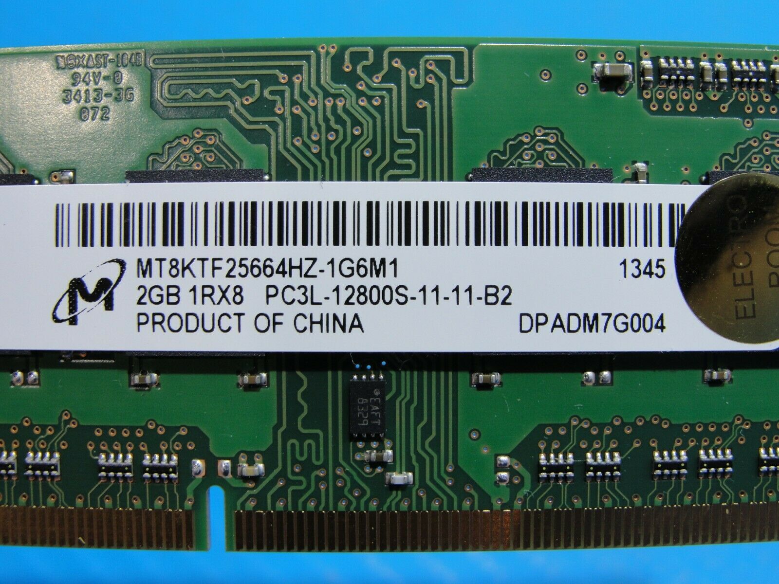 Dell 15.6 15R-5537 Micron SO-DIMM RAM Memory 2GB PC3L-12800S MT8KTF25664HZ-1G6M1 Micron