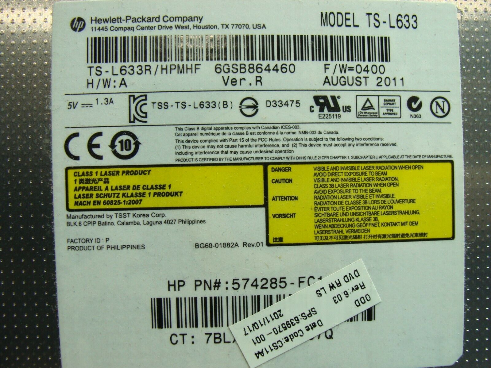 HP Pavilion g6-1b60us 15.6