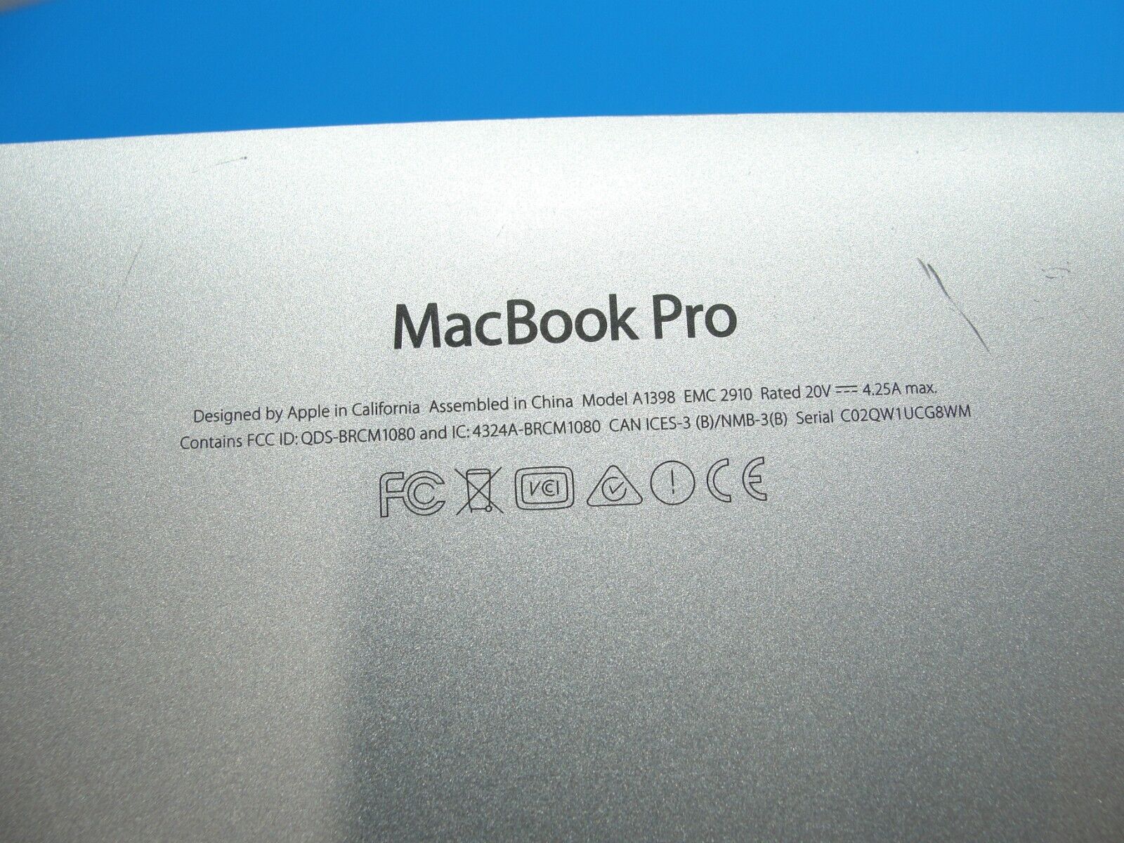 MacBook Pro A1398 15