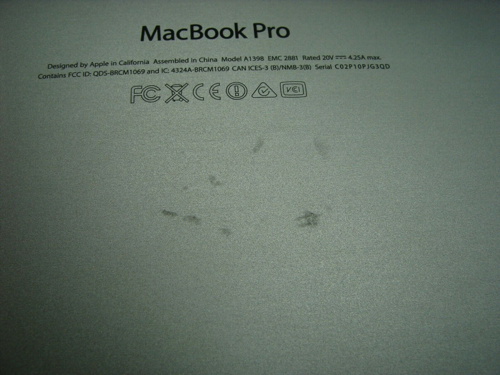 MacBook Pro A1398 15