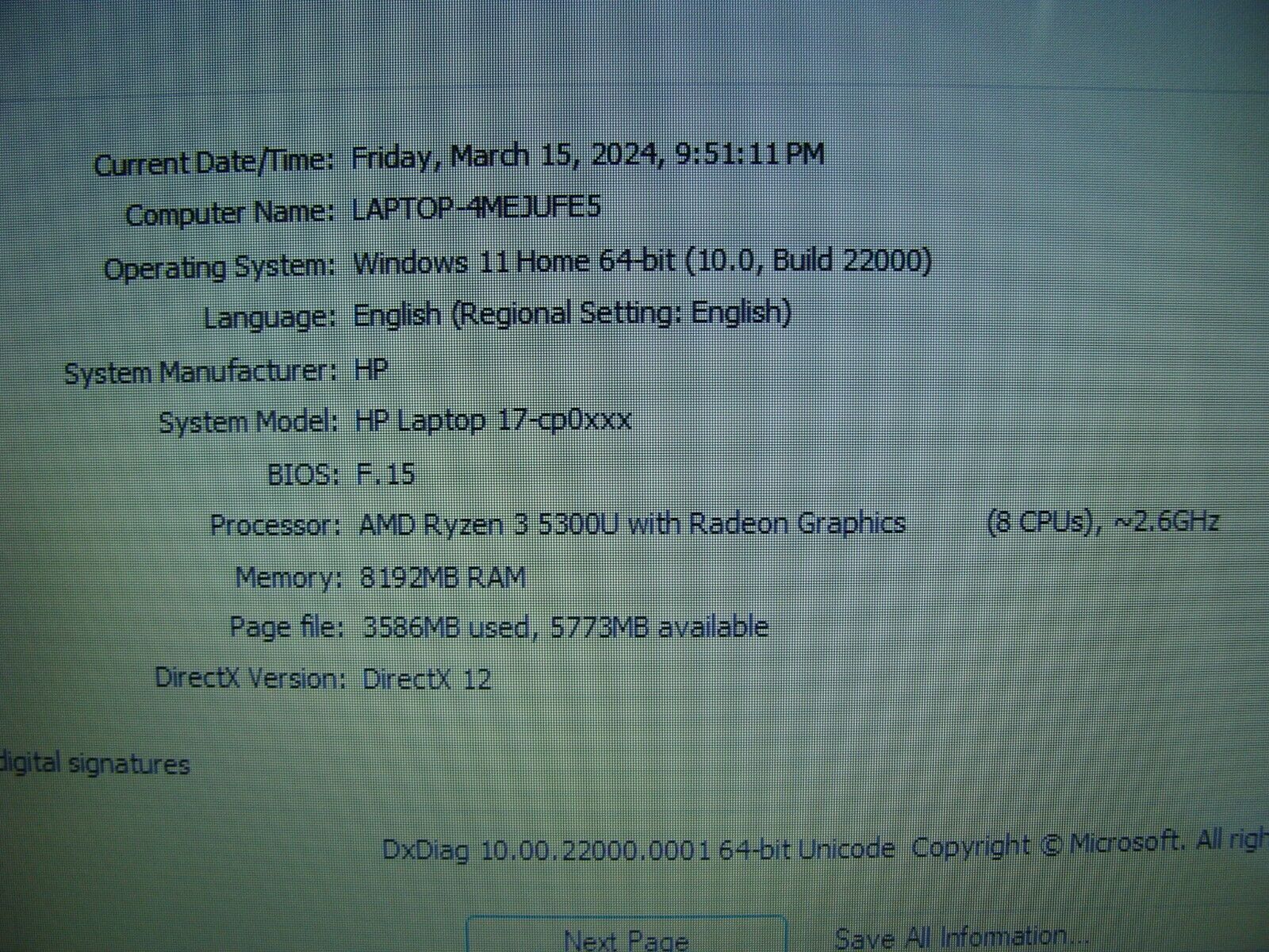 HP Laptop 17-cp0027ds 17.3