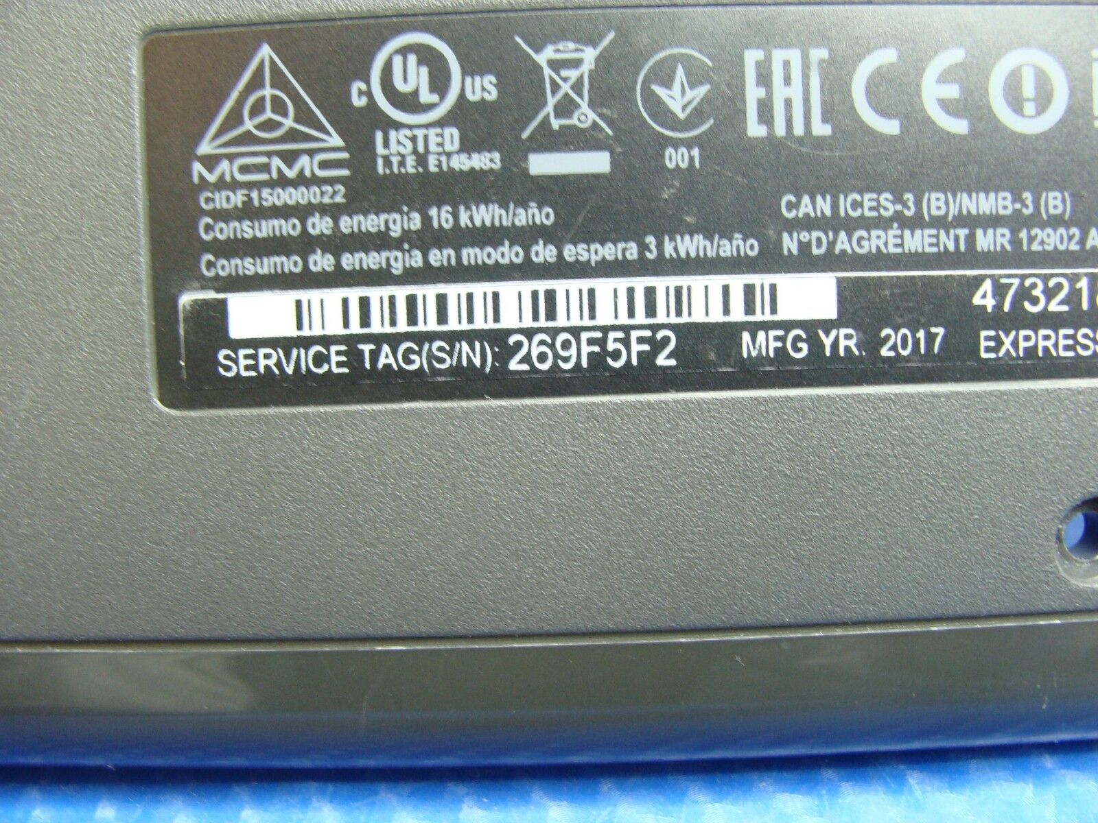 Dell Inspiron 11.6 11 3168 Genuine Laptop Bottom Case Base Cover Black 4XFV5