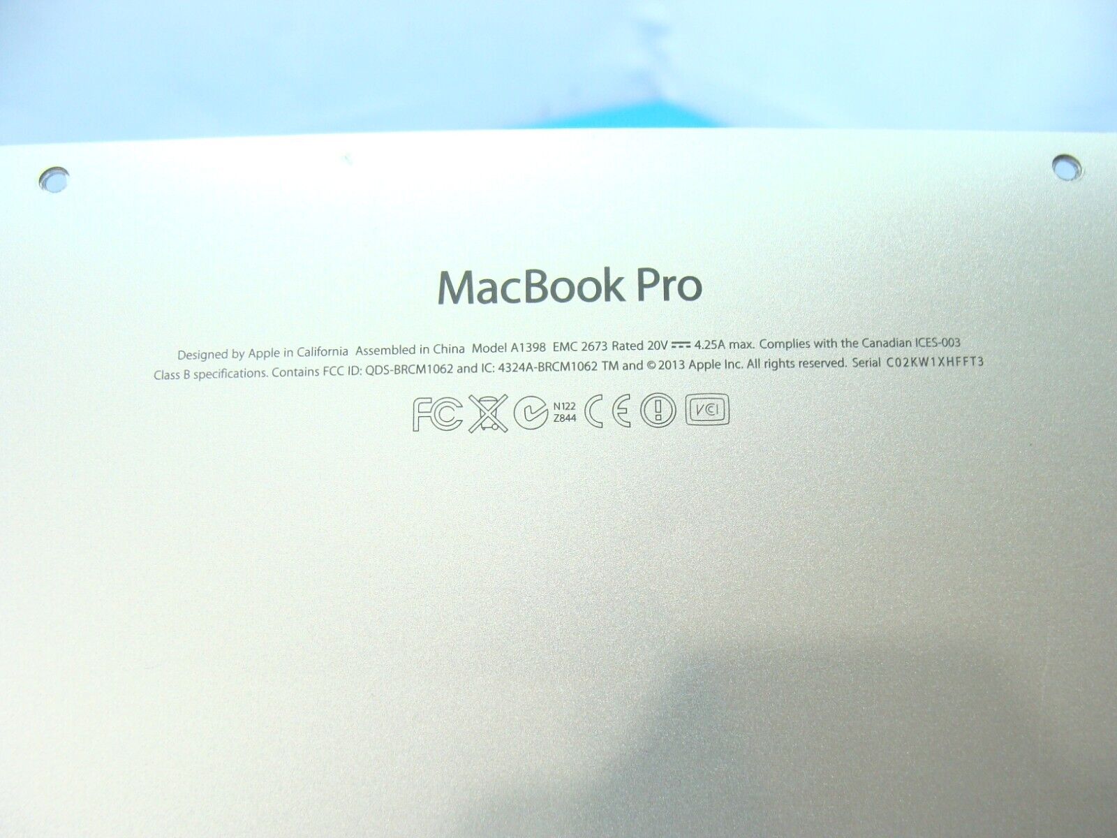 MacBook Pro A1398 15