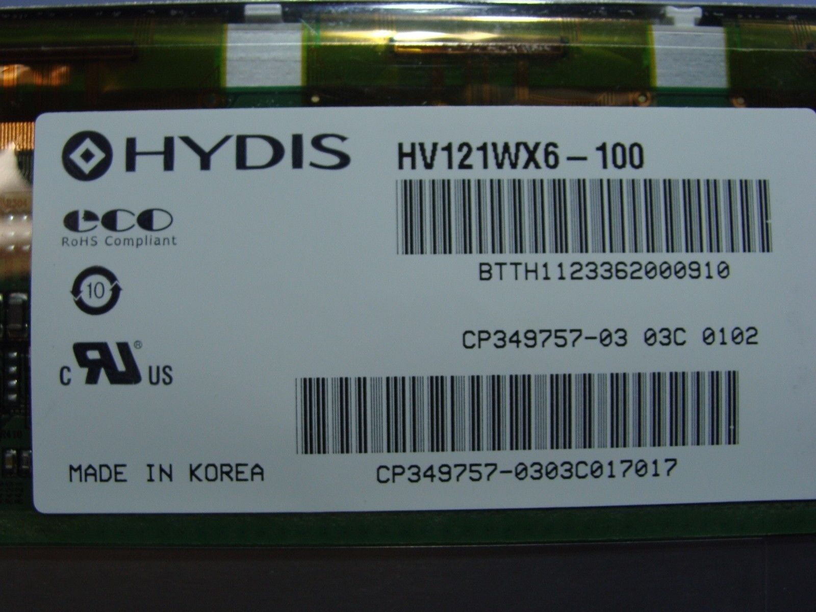 Fujitsu Lifebook 12.1 T370 OEM Glossy HYDIS LCD Screen HV121WX6-100 Grade A