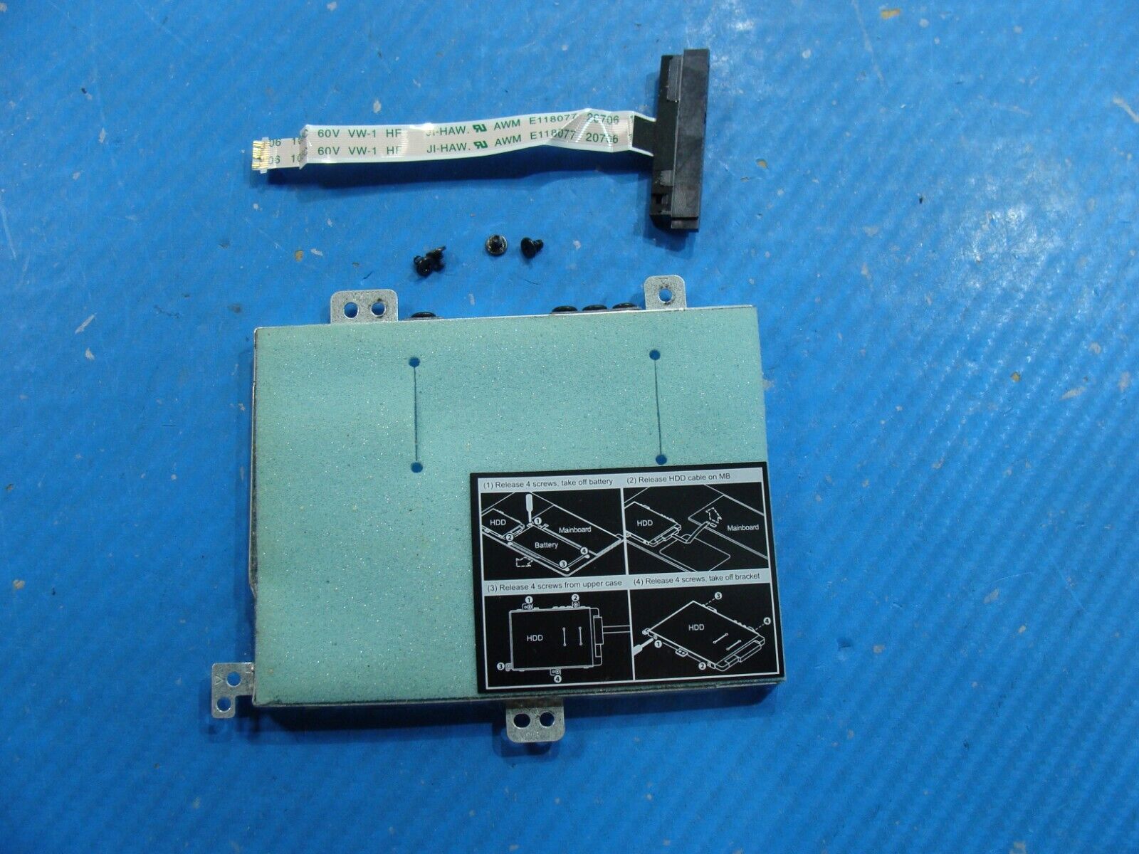 Dell Inspiron 14” 14 5482 2in1 Hard Drive Caddy w/Connector Screw 450.0FA01.0001