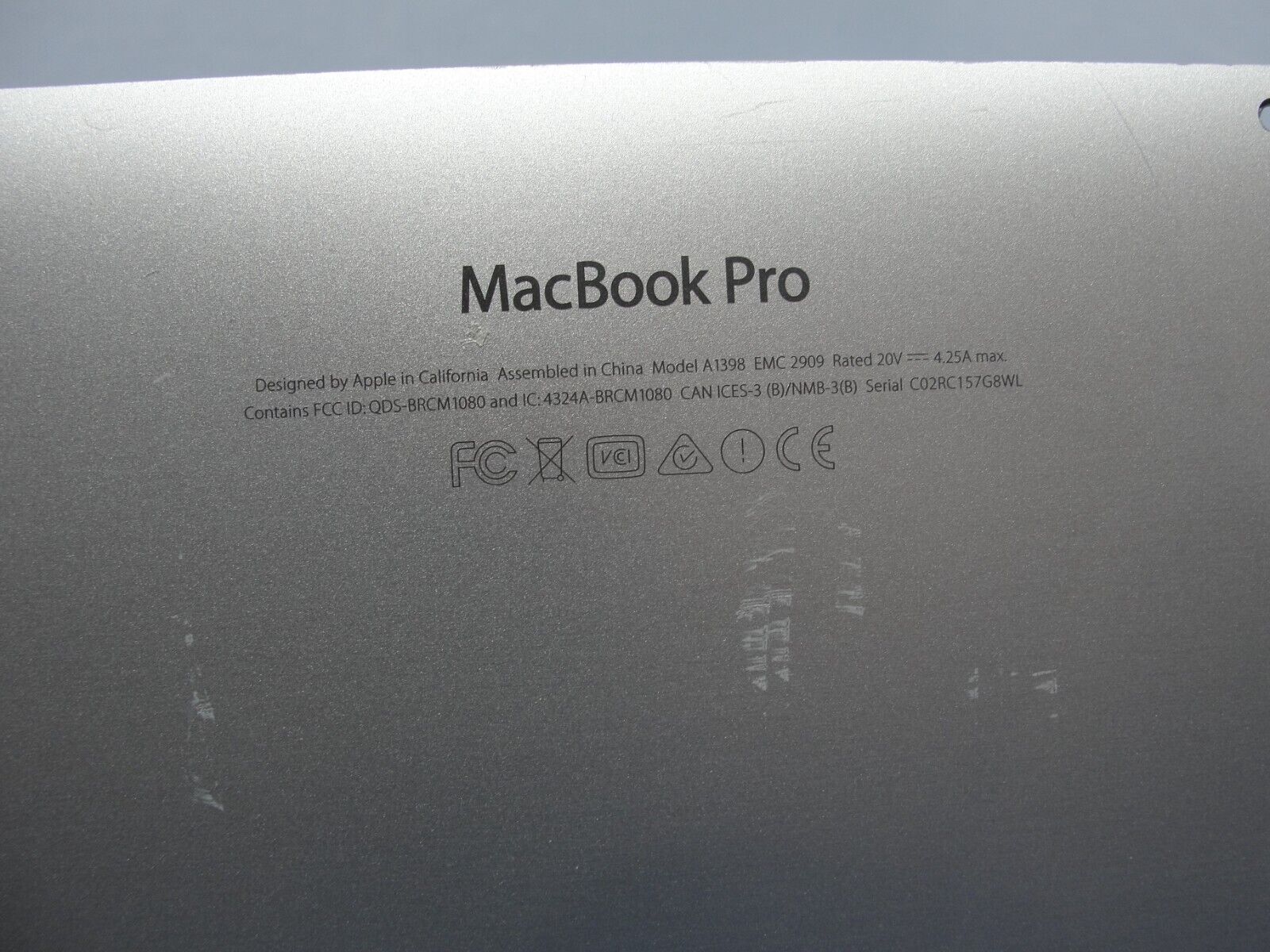 MacBook Pro A1398 15