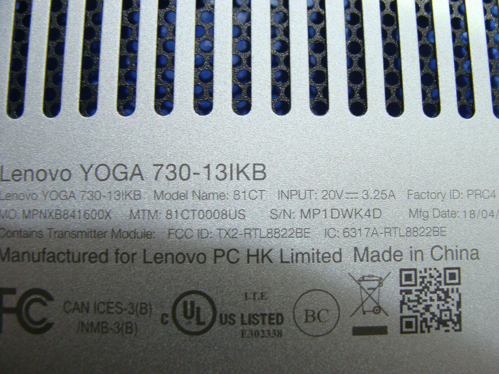 Lenovo Yoga 730-13IKB 13.3