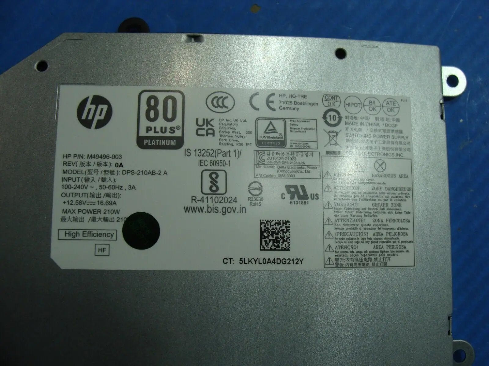 HP Pavilion AIO 32-b0254 OEM Desktop 210W Power Supply M49496-003 DPS-210AB-2 A