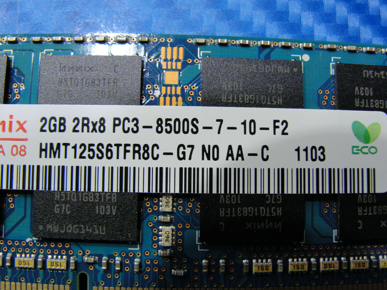 MacBook Pro A1286 Laptop Hynix 2GB Memory PC3-8500S-7-10-F2 HMT125S6TFR8C-G7 Hynix