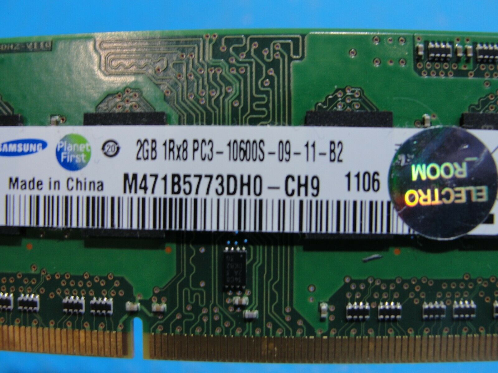 MacBook A1286 Samsung 2GB 1Rx8 PC3-10600S SO-DIMM RAM Memory M471B5773DH0-CH9 #1 Samsung