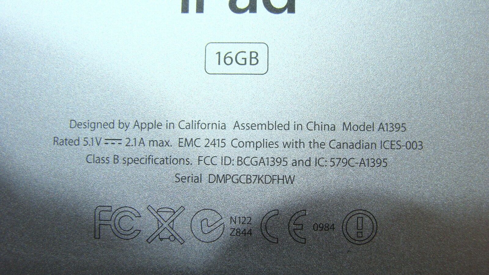 iPad 2 WiFi 16GB A1395 9