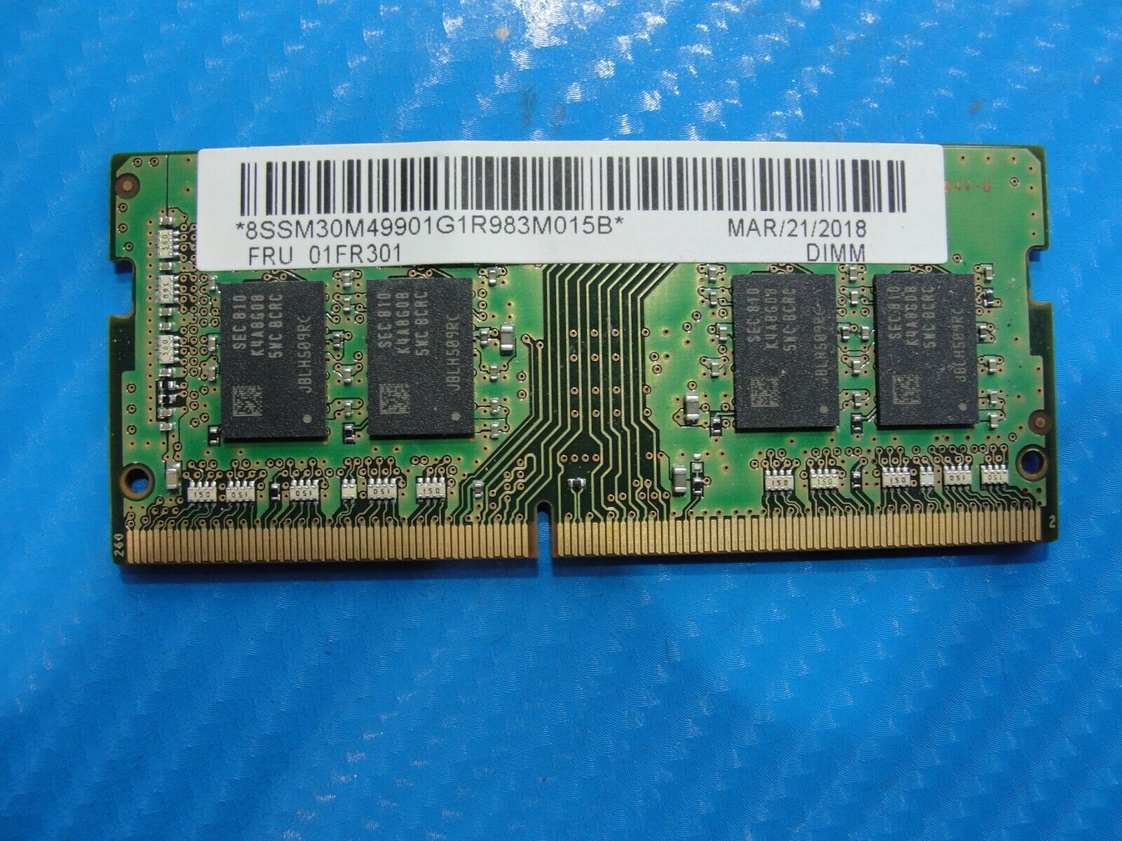 Lenovo T570 So-Dimm Samsung 8GB 1Rx8 Memory PC4-2400T M471A1K43CB1-CRC