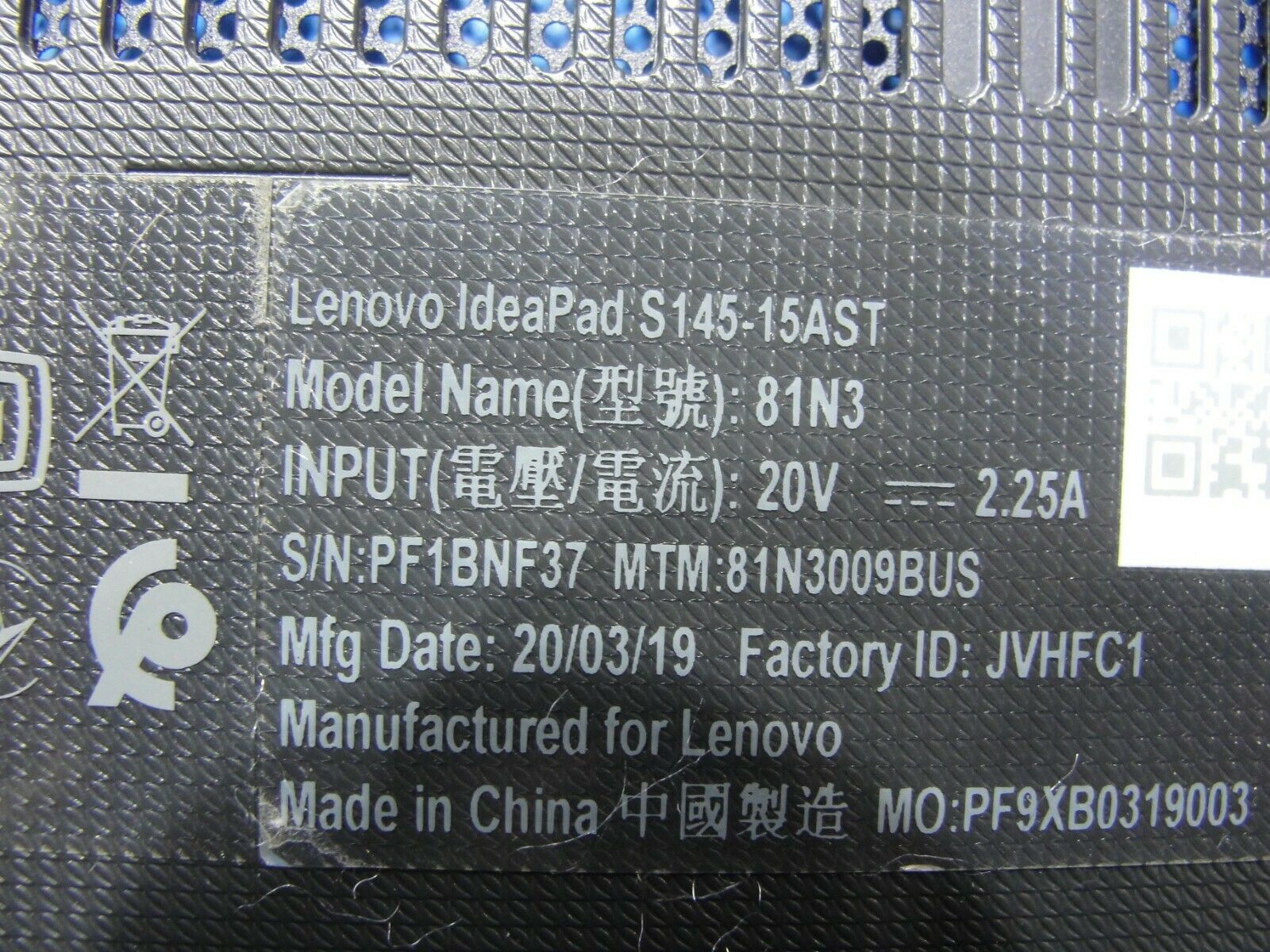 Lenovo IdeaPad S145-15AST 15.6