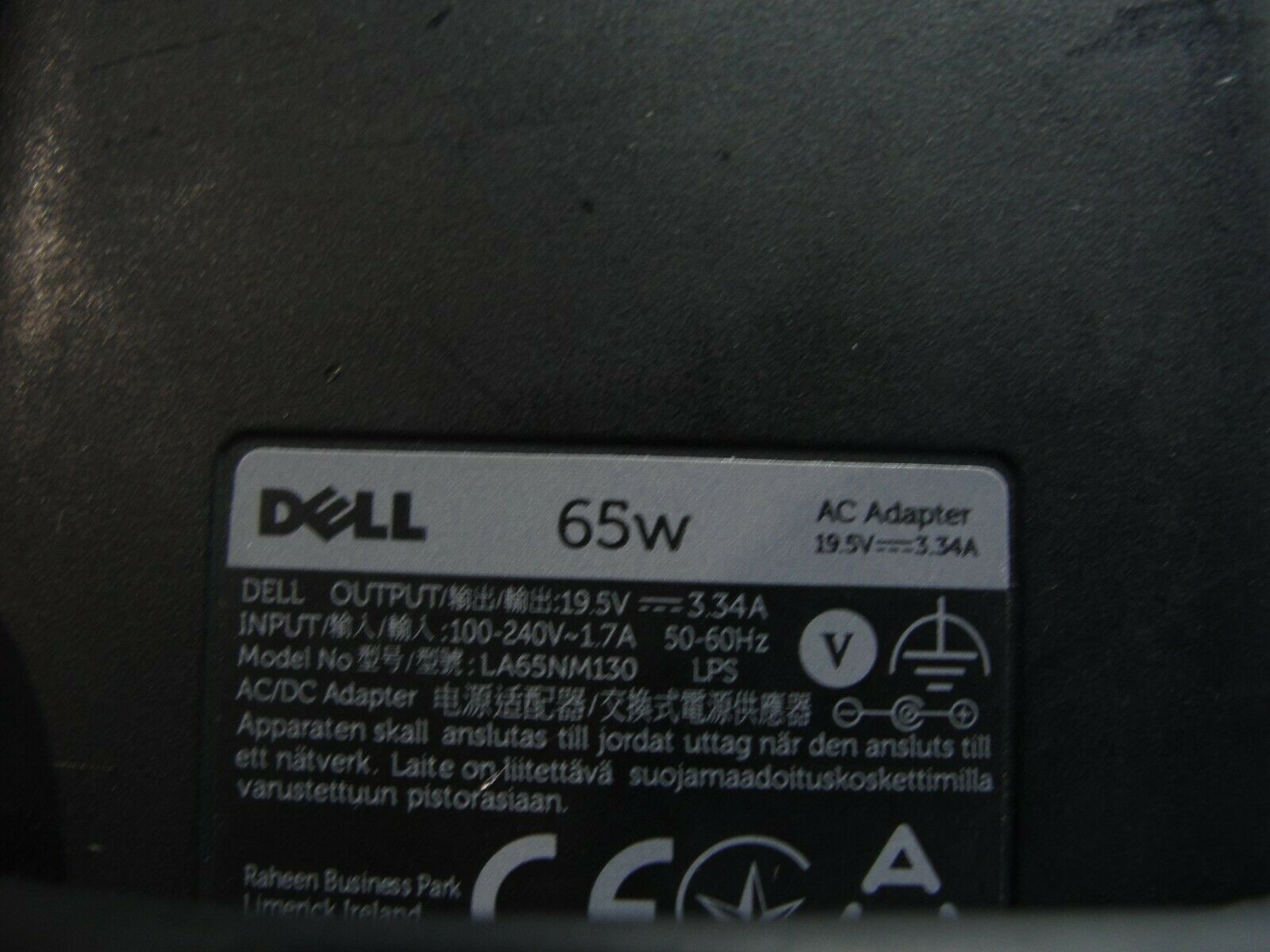 Genuine Dell AC Adapter Power Charger 19.5V 3.34A 65W LA65NM130 0JNKWD 