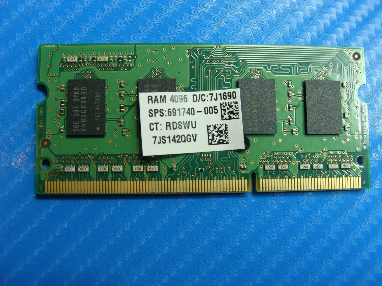 HP 15-ay065nr Samsung SO-DIMM RAM Memory 4GB PC3L-12800S M471B5173DB0-YK0 - Laptop Parts - Buy Authentic Computer Parts - Top Seller Ebay