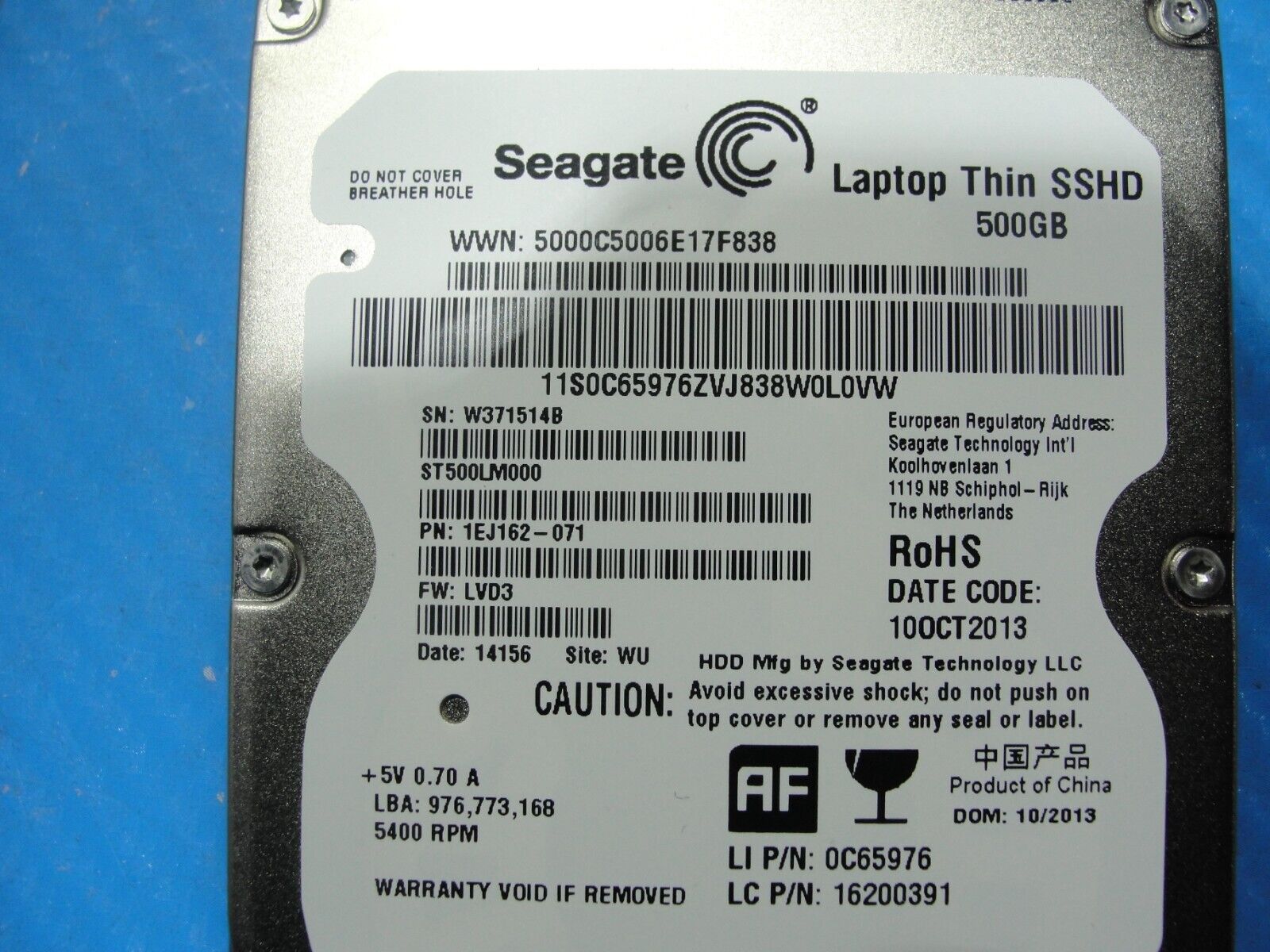 Lenovo IdeaPad U530 Touch Seagate 500GB SATA 2.5