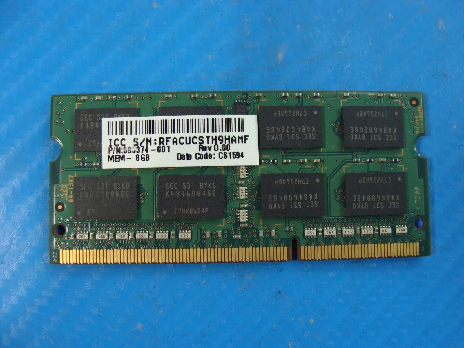 HP 820 G2 Samsung 8GB 2Rx8 PC3L-12800S Memory RAM SO-DIMM M471B1G73EB0-YK0