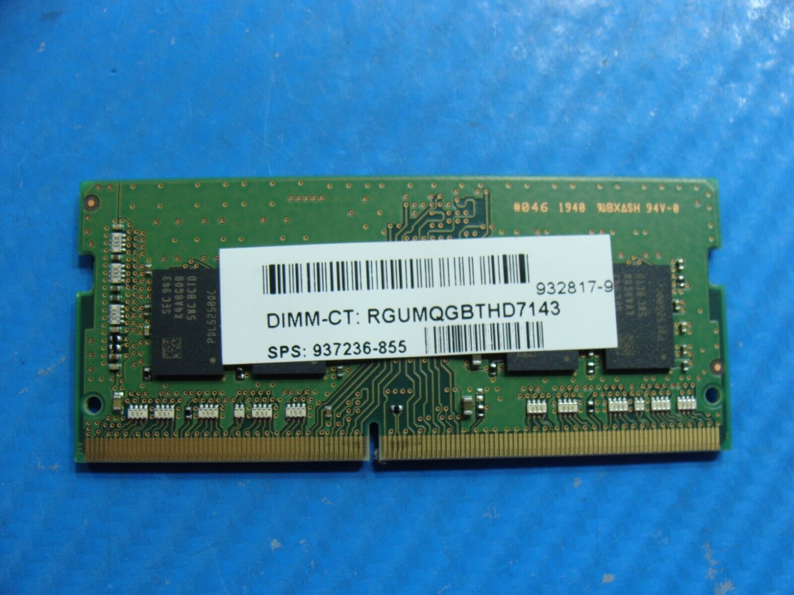 HP 15-cr0062st So-Dimm Samsung 8GB 1Rx8 Memory RAM PC4-2666V M471A1K43CB1-CTD