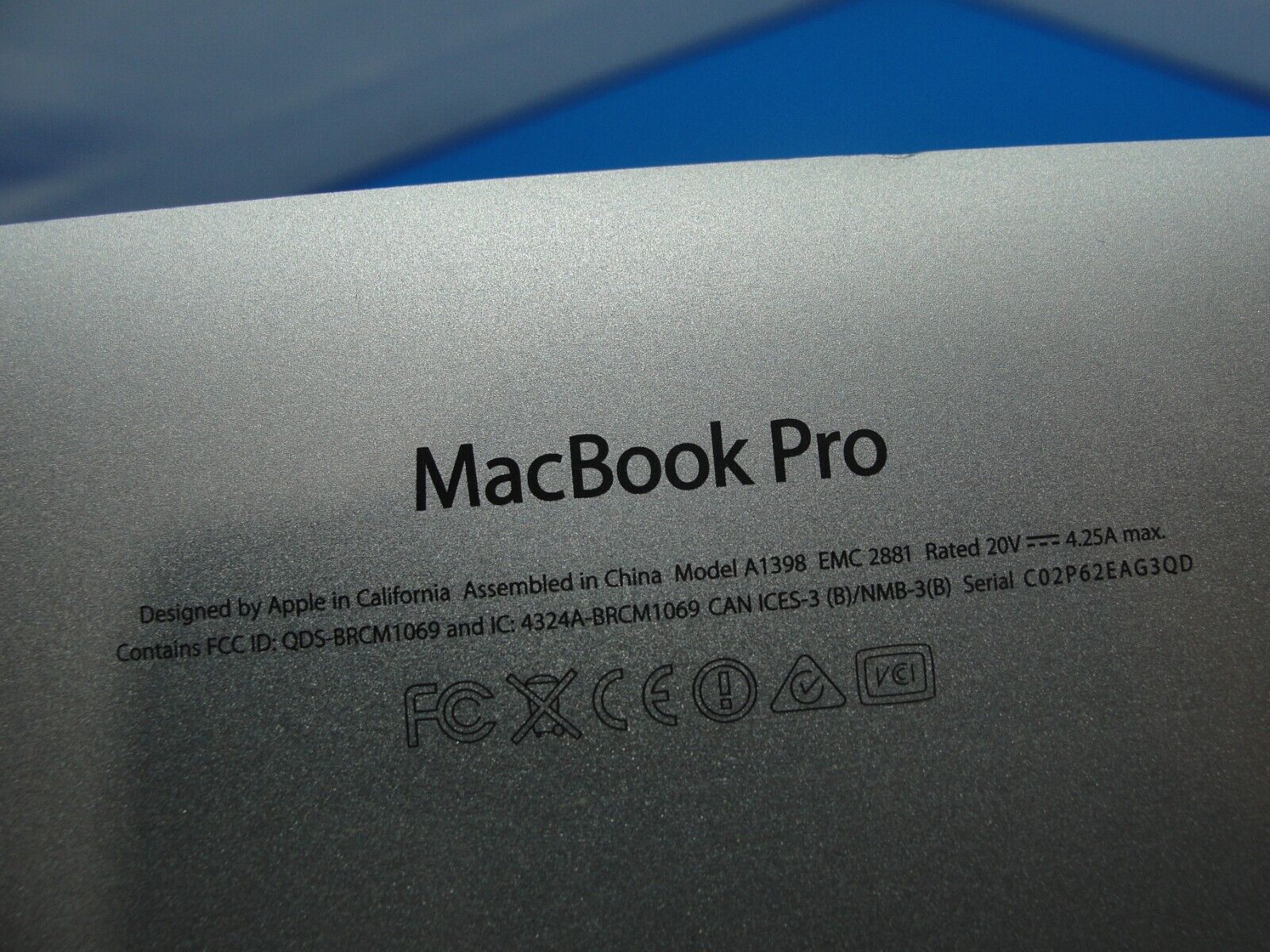 MacBook Pro A1398 15