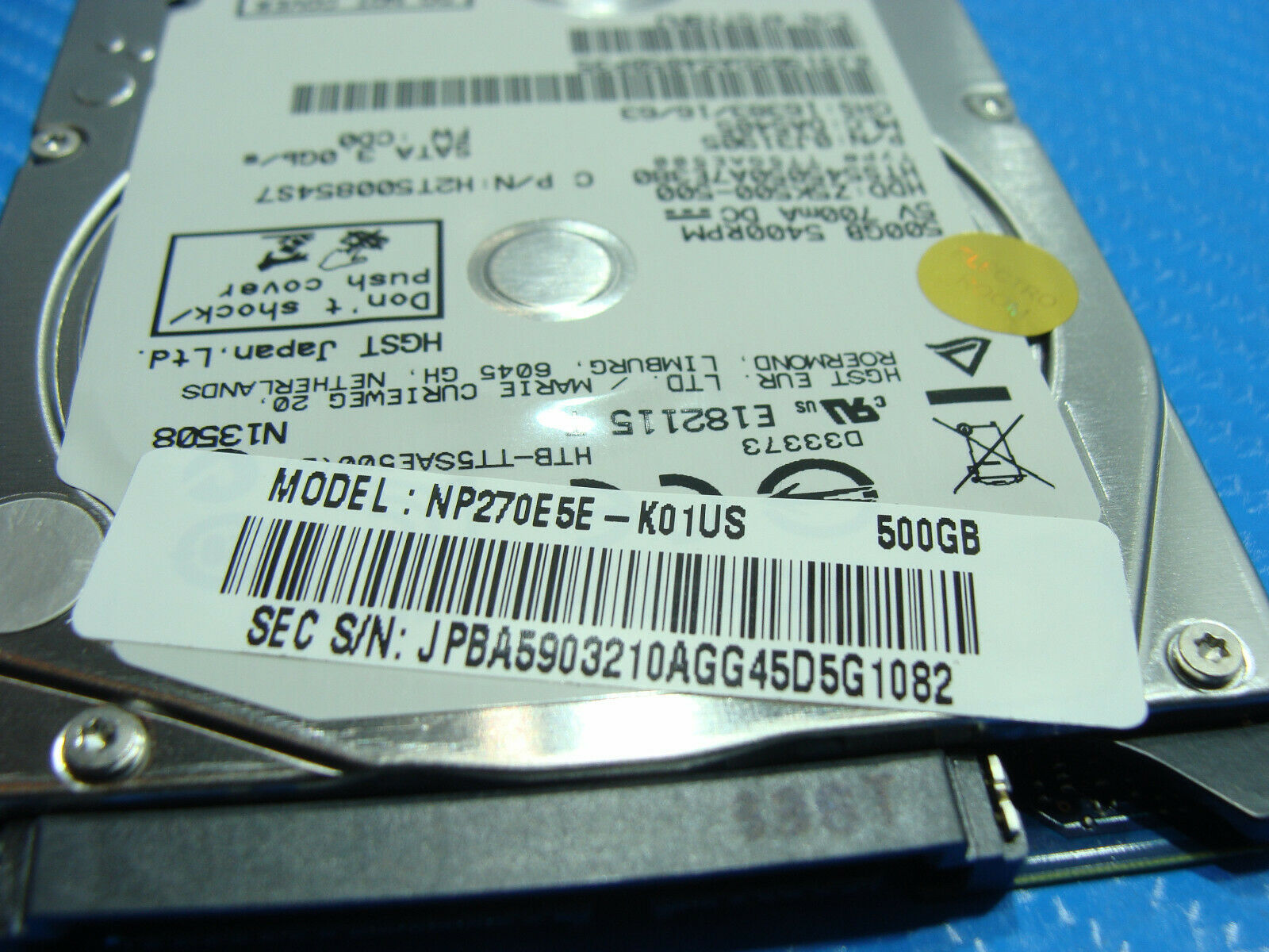 Samsung NP270E5E-K01US Hitachi 500GB SATA 2.5