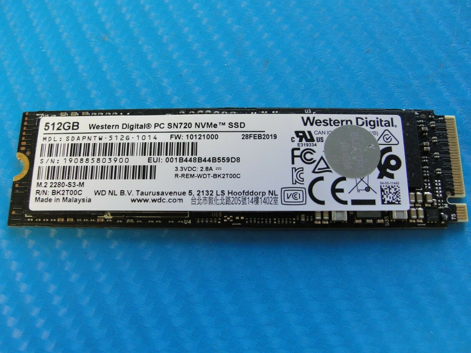WESTERN DIGITAL SN720 NVMe 512 GB LAPTOP SSD Solid State Drive SDAPNTW-512G-1014 