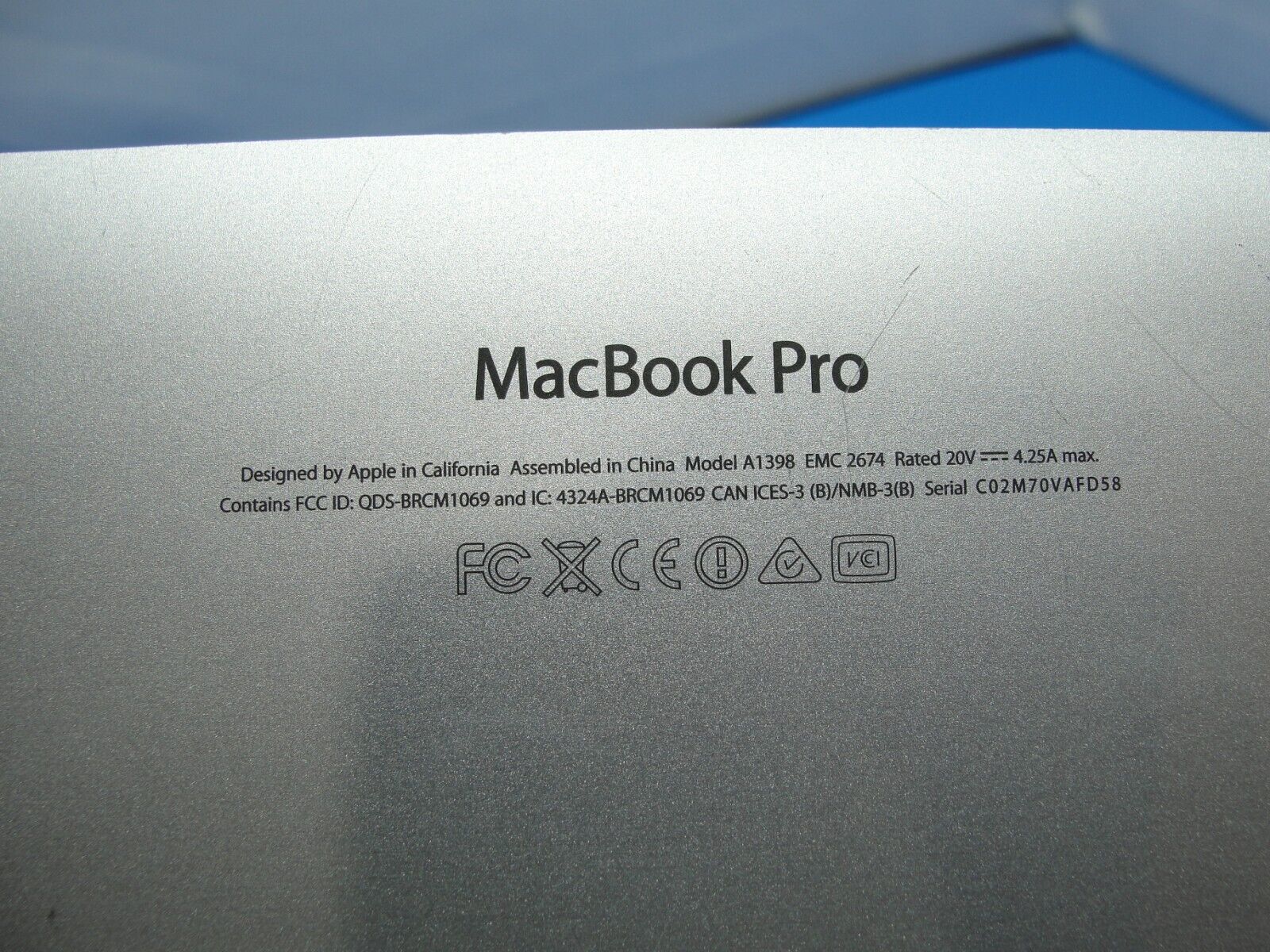 MacBook Pro A1398 15