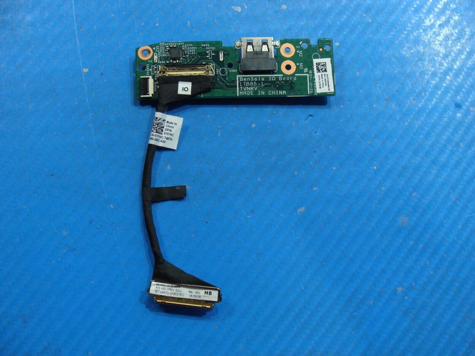 Dell Inspiron 14” 5482 2in1 Power Button USB SD Card Reader Board w/Cable 2Y03W