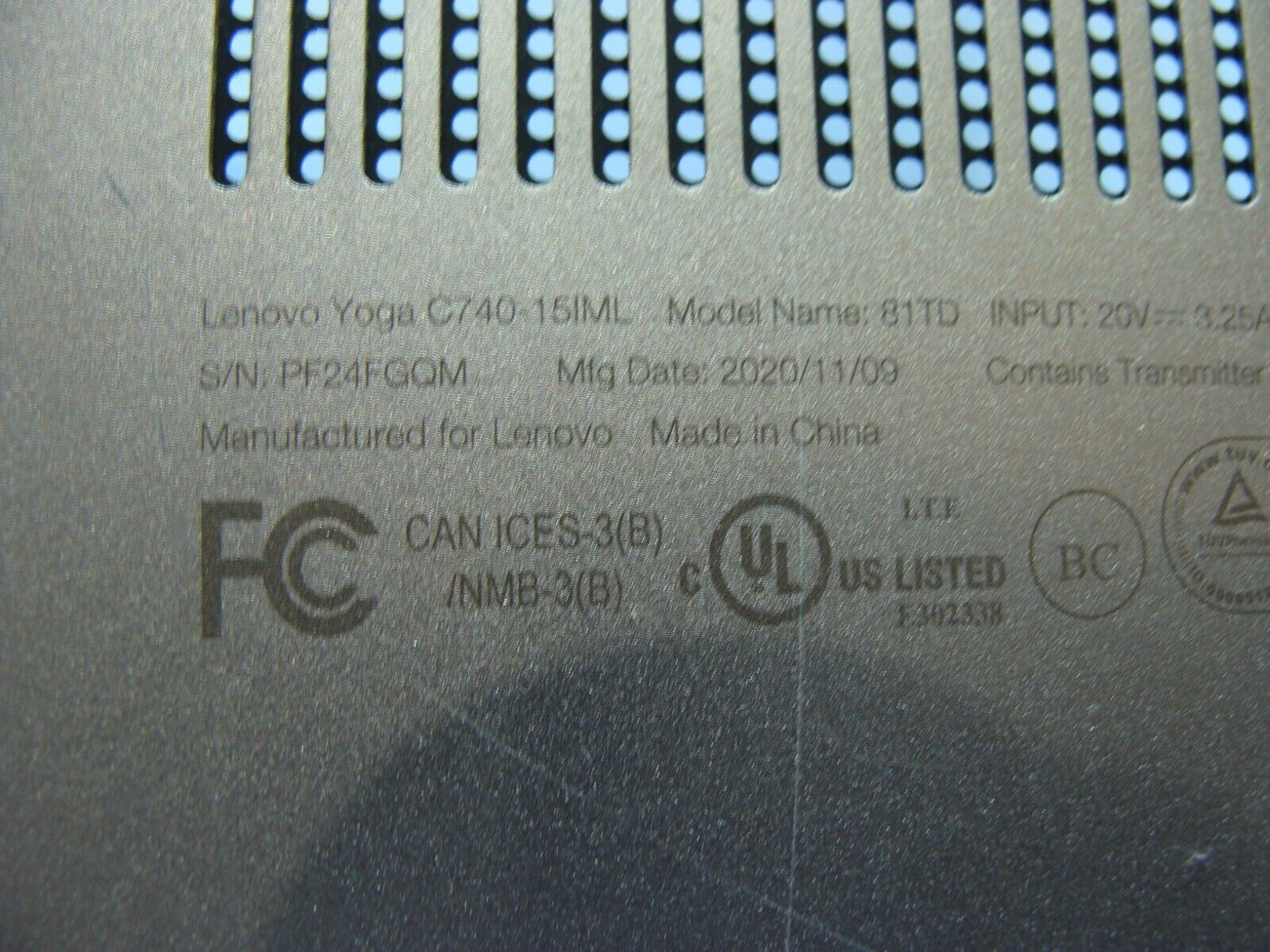 Lenovo Yoga C740-15IML 15.6