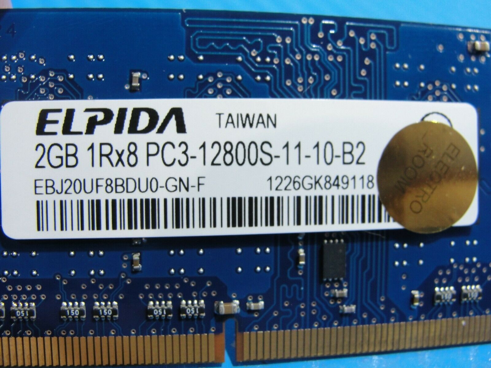 MacBook Pro A1278 Elpida 2GB PC3-12800S SODIMM Memory RAM EBJ20UF8BDU0-GN-F - Laptop Parts - Buy Authentic Computer Parts - Top Seller Ebay