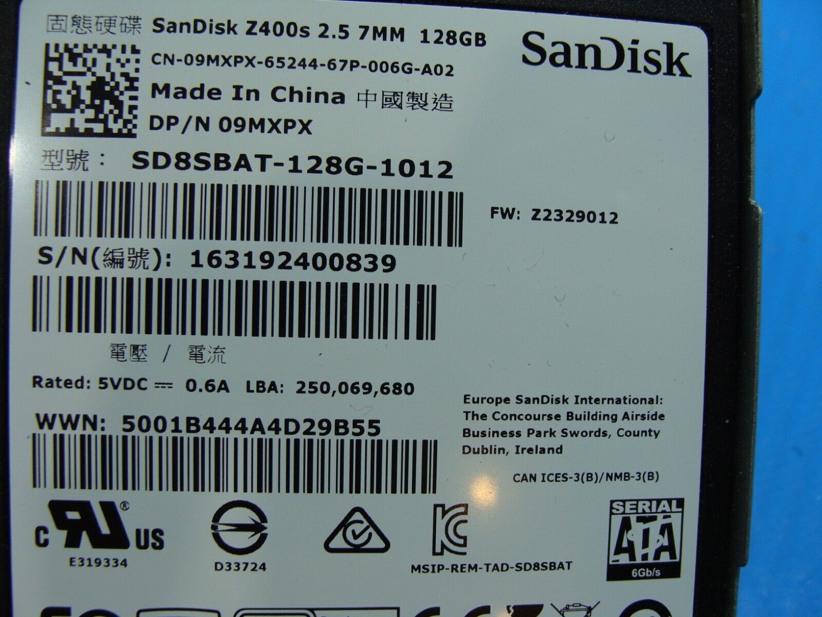 Dell 5559 SanDisk SATA 2.5