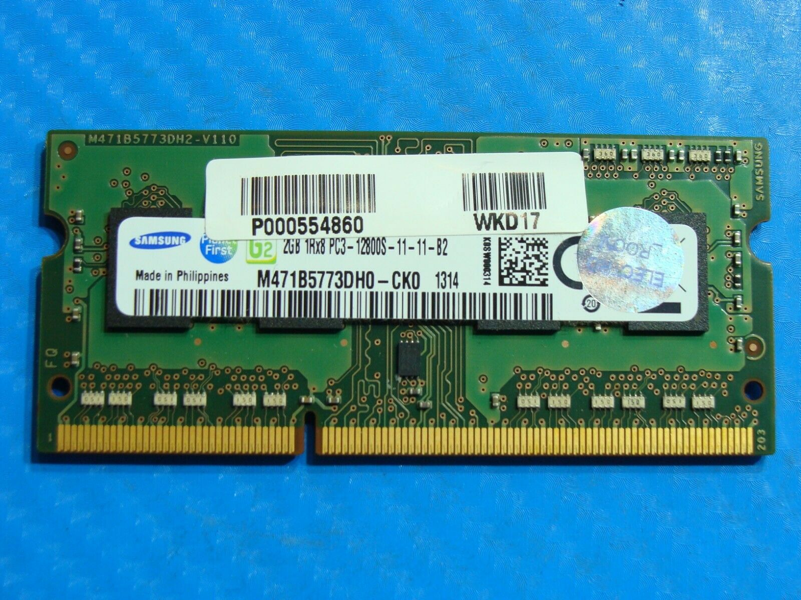 Toshiba P55 Laptop Samsung 2GB Memory RAM PC3-12800S-11-11-B2 M471B5773DH0-CK0 - Laptop Parts - Buy Authentic Computer Parts - Top Seller Ebay