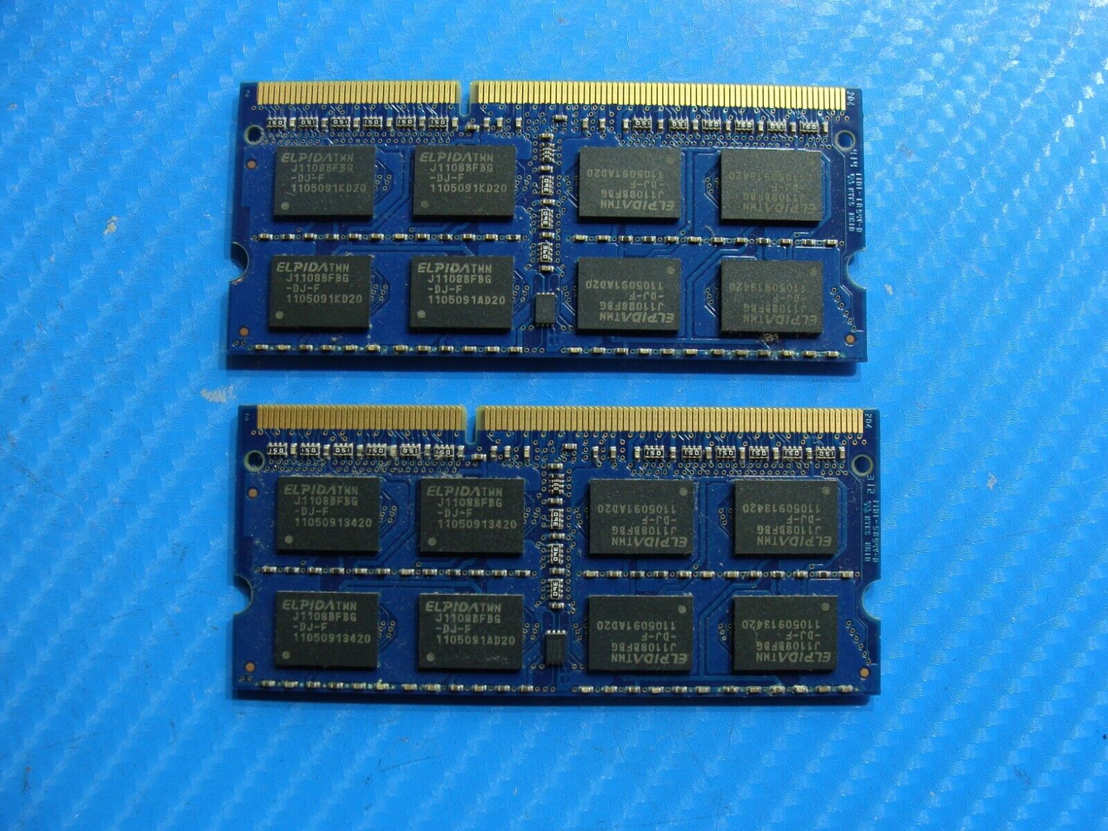 Apple A1311 So-Dimm Elpida 4Gb 2x2Gb 2Rx8 Memory PC3-10600S EBJ21UE8BFU0-DJ-F