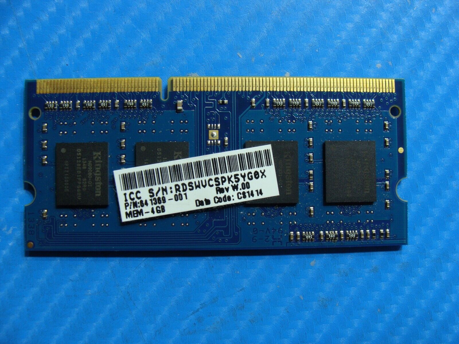 HP 8460P Kingston 4GB 1Rx8 PC3L-12800S Memory RAM SO-DIMM 9995417-E25.A00G