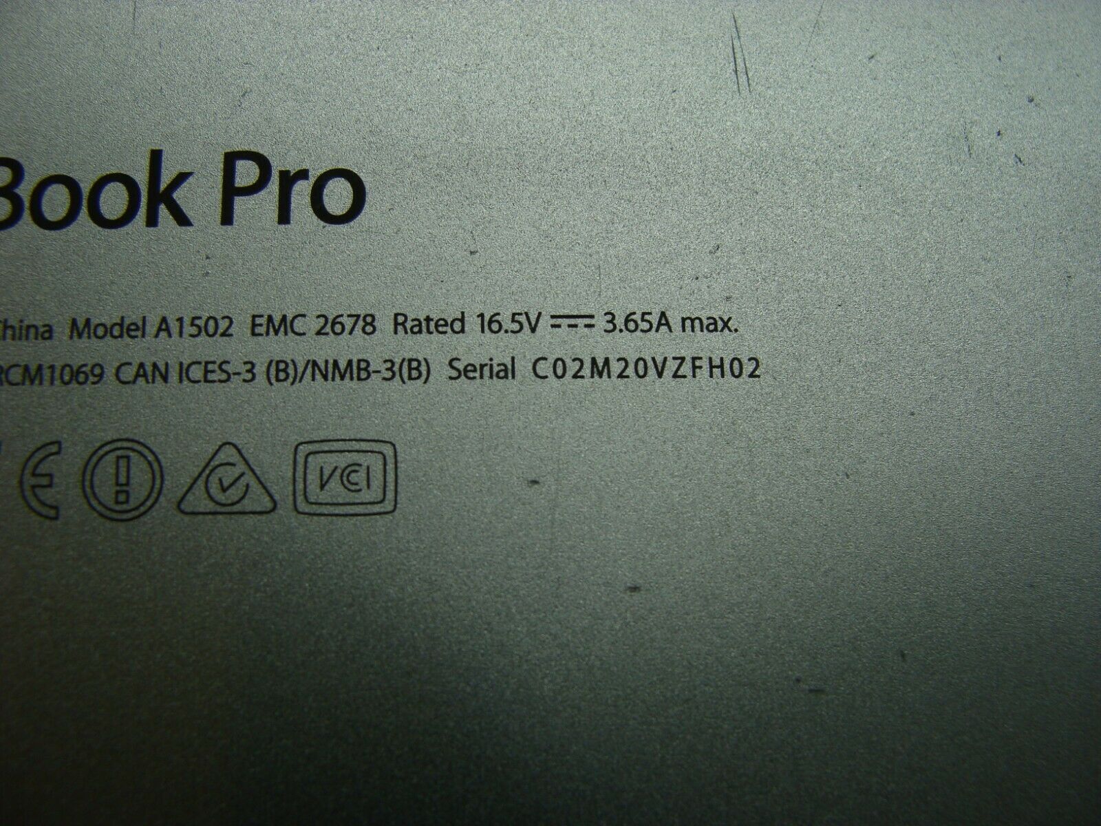 MacBook Pro A1502 ME866LL/A Late 2013 13