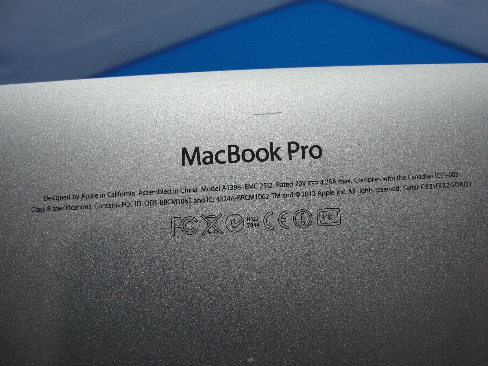 MacBook Pro A1398 15